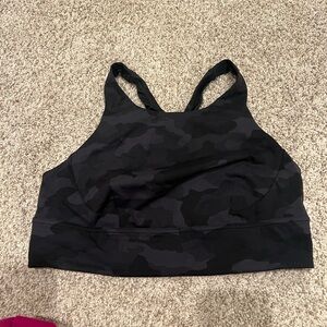Lululemon Black Camouflage Sports Bra